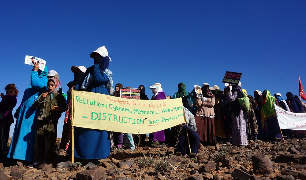 Peaceful protest against the Imider silver mine